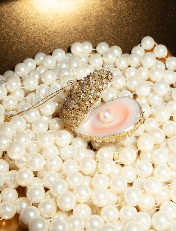 Champagne Oyster Christmas Decoration