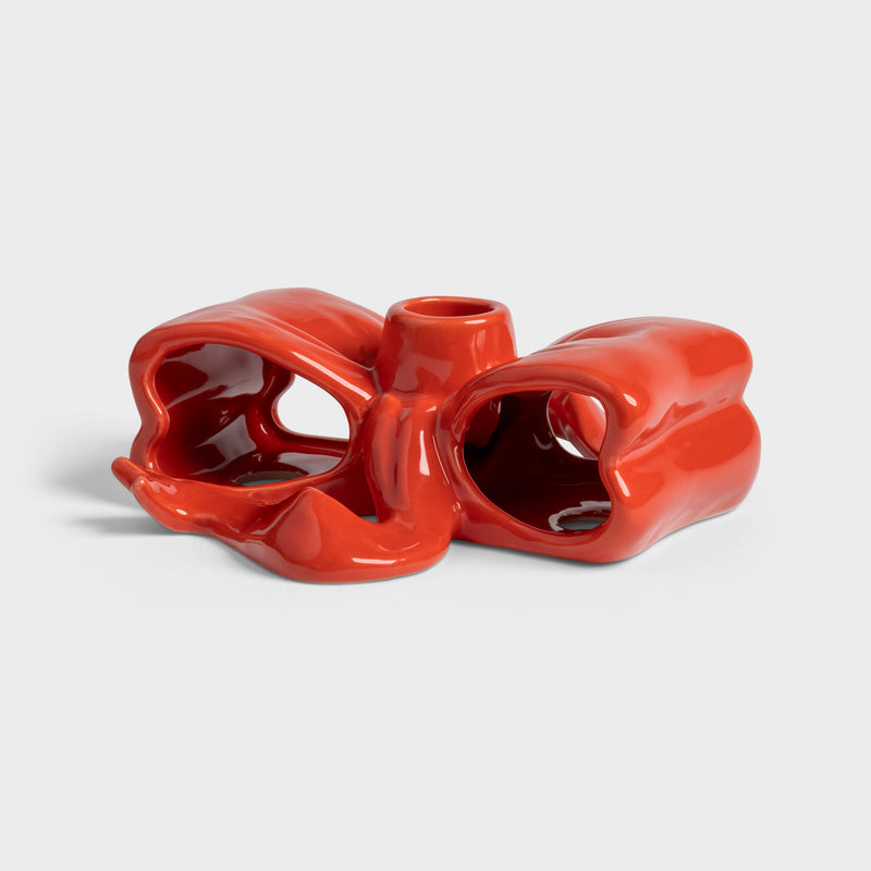 Ribbon Red Candle holder