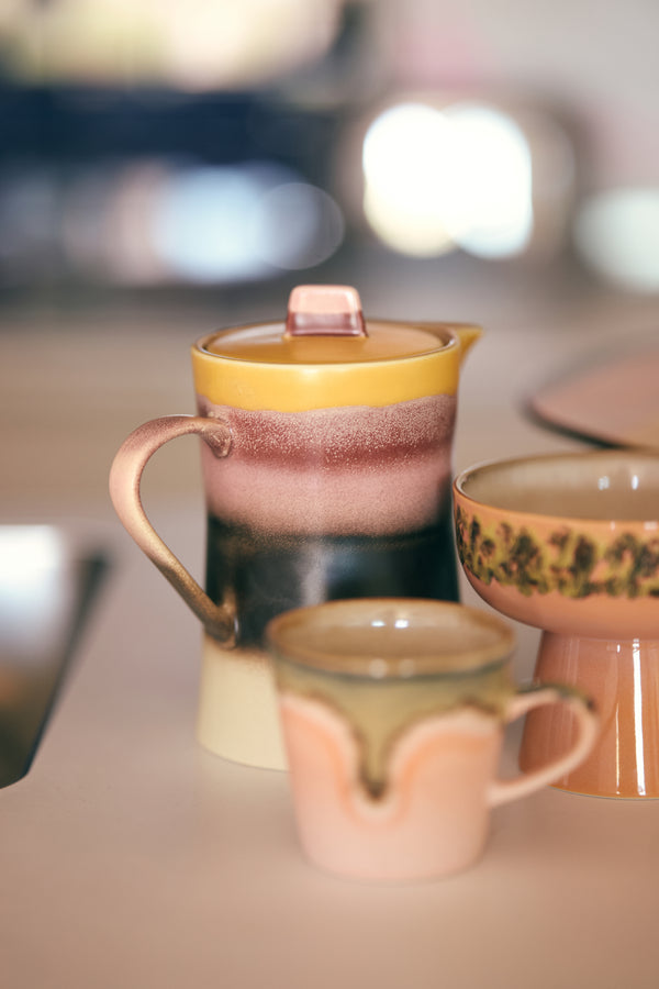 HKliving 70's Ceramic Sunset Tea Pot