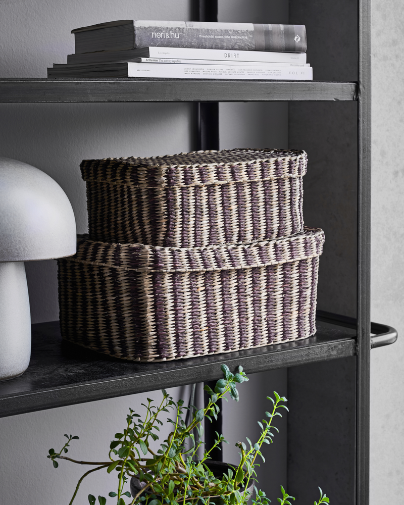 HDShoo Brown-striped Storage Basket