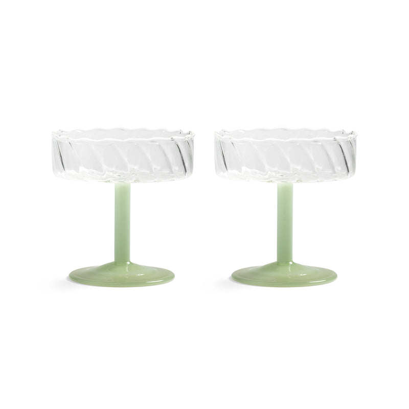 Twirl Coupe Glasses - Set of Cocktail Glasses