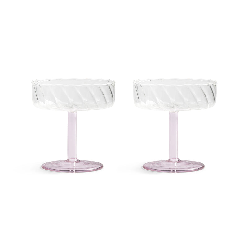 Twirl Coupe Glasses - Set of Cocktail Glasses