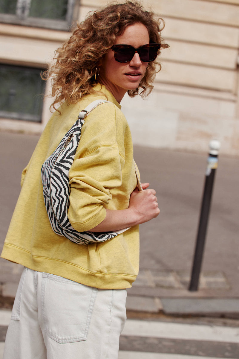 Zebra Print Bum Bag/ Banana