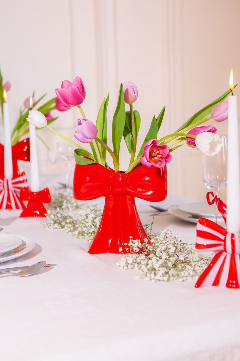 Red Bow Vase