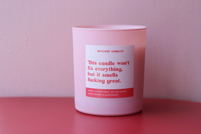 This Candle won't Fix everything but it Smells Great Candle