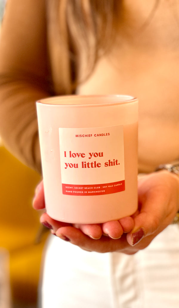 I Love You Little Shit Funny Candle