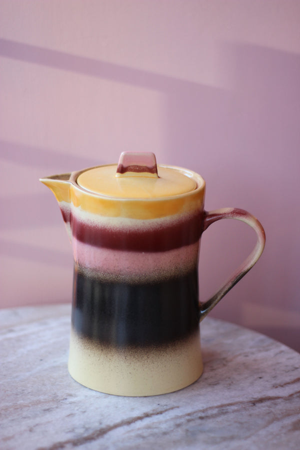 HKliving 70's Ceramic Sunset Tea Pot