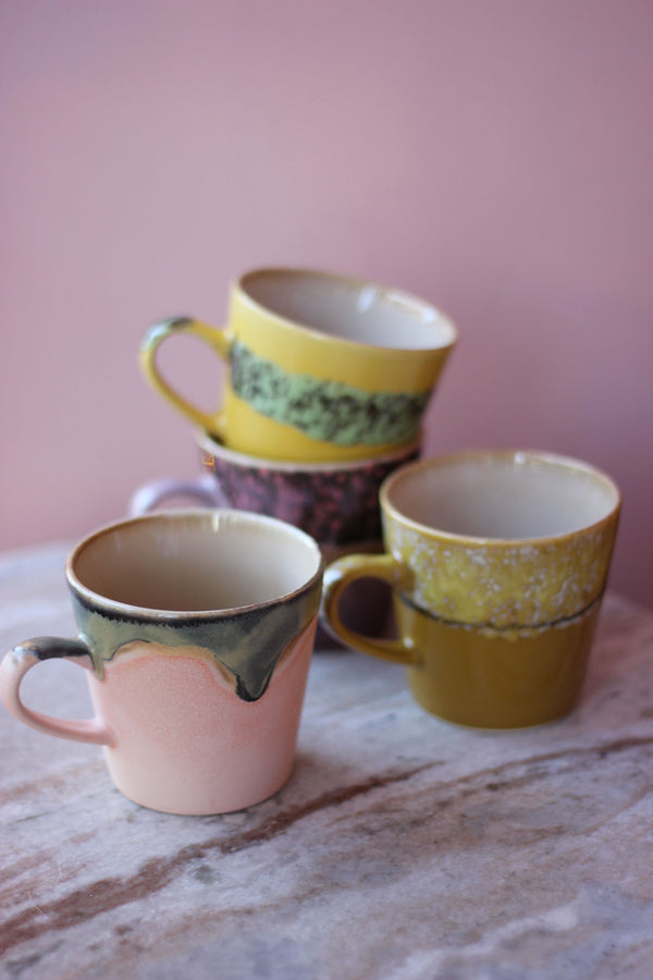 HKliving 70's Ceramic Radiant Mugs - Set of 4