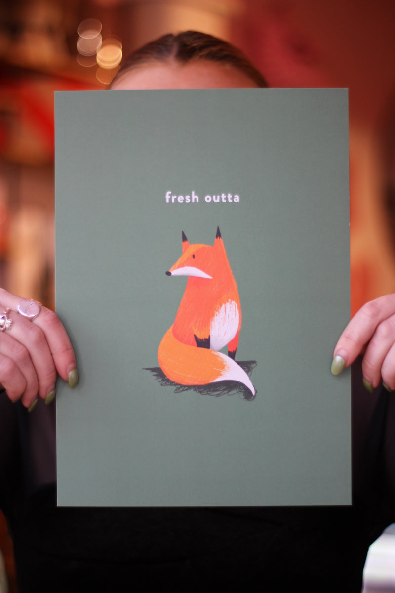 Fresh Outta... Foxes Art Print