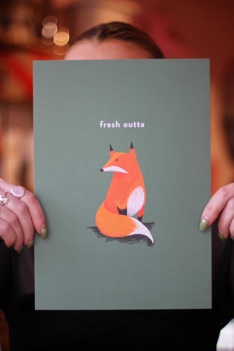 Fresh Outta... Foxes Art Print