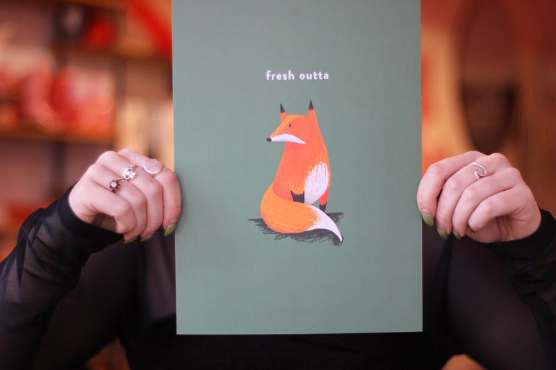 Fresh Outta... Foxes Art Print