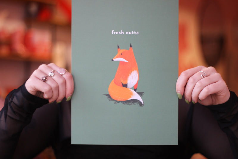 Fresh Outta... Foxes Art Print