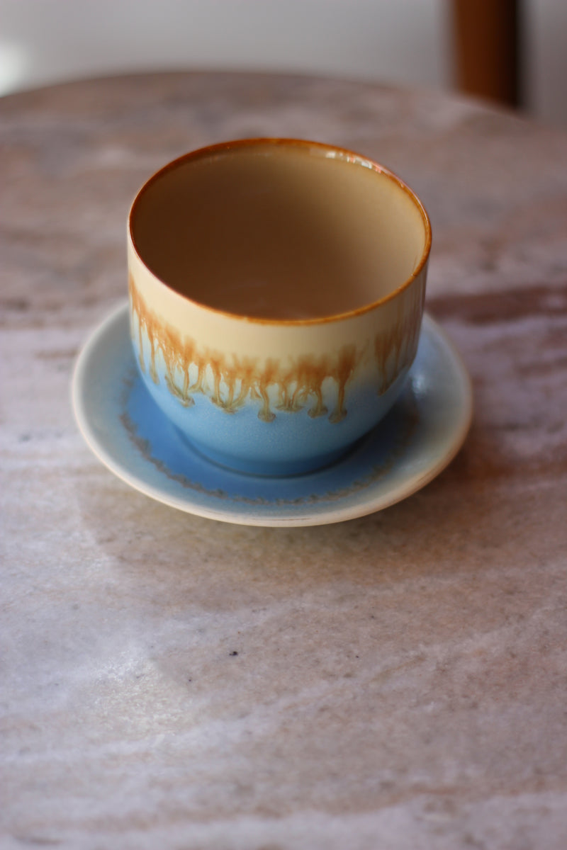 HKliving 70's Ceramic Azure Saucer