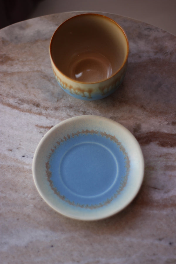 HKliving 70's Ceramic Azure Saucer