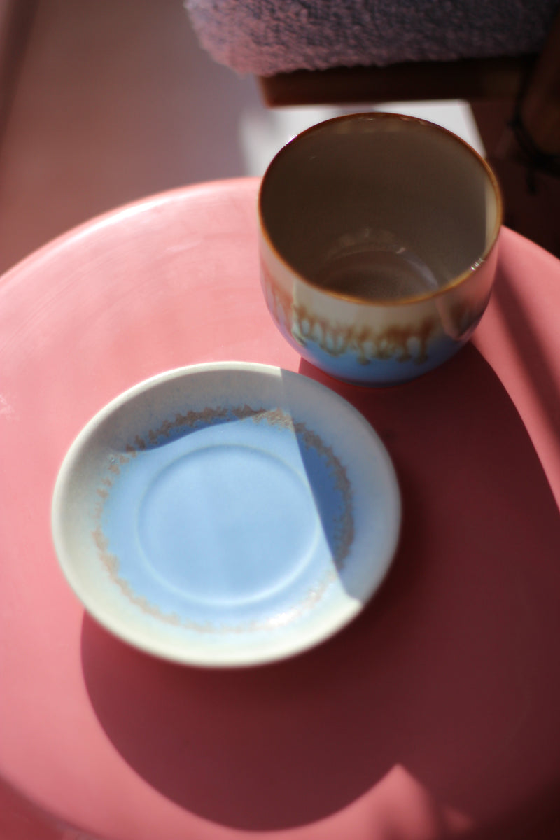 HKliving 70's Ceramic Azure Saucer