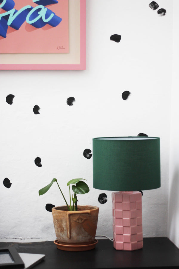 Pink and Green Table Lamp