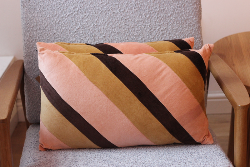 Striped Sunkissed Velvet Cushion