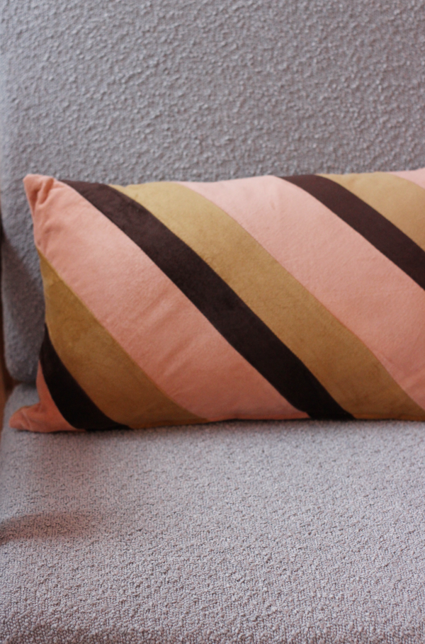 Striped Sunkissed Velvet Cushion