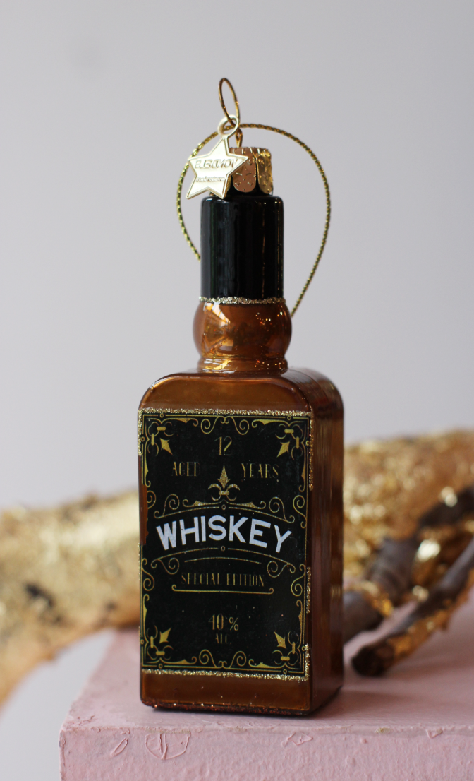 Whiskey Bottle Christmas Decoration