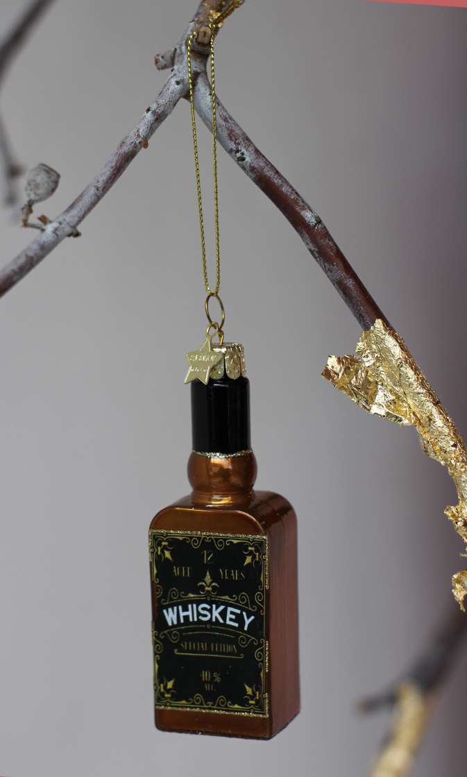 Whiskey Bottle Christmas Decoration