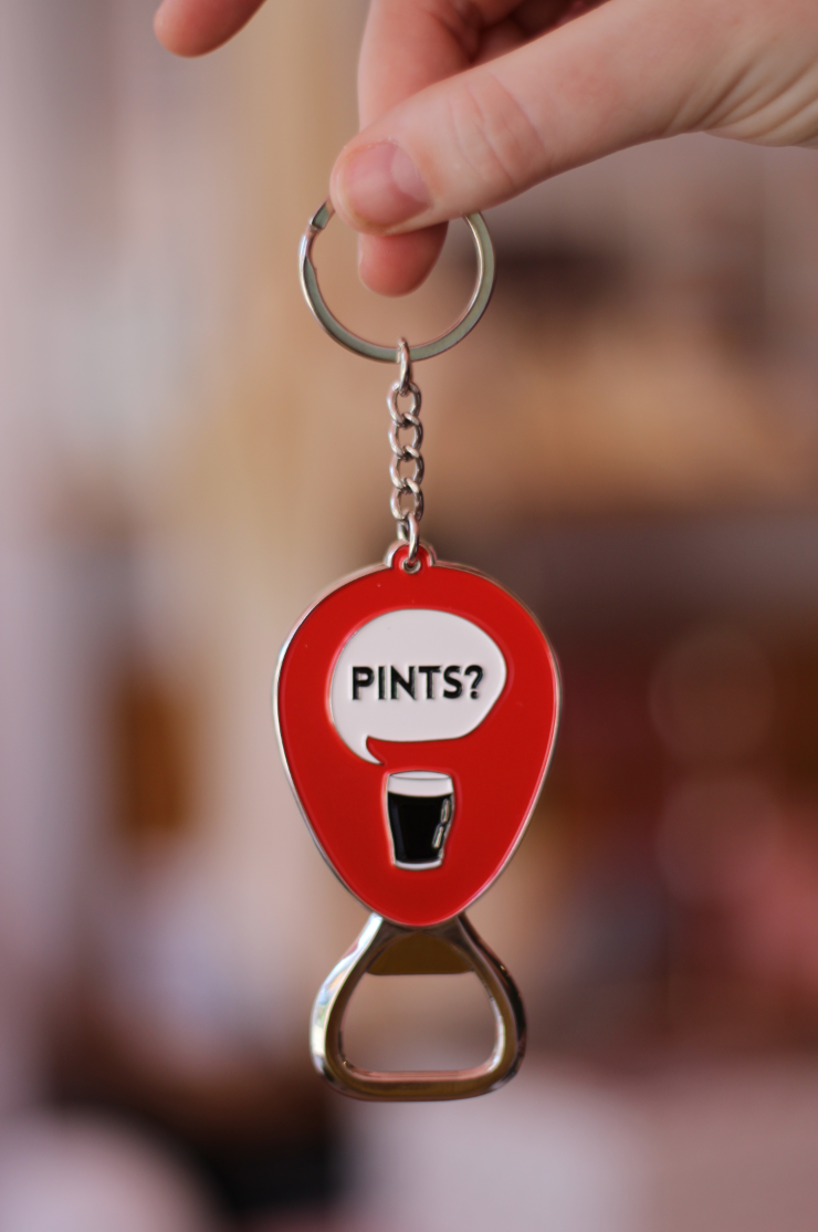 Pints Bottle Opener Keyring