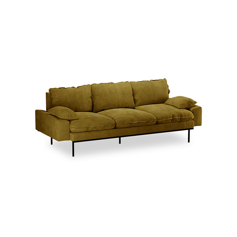 HKliving Velvet Olive Retro Sofa