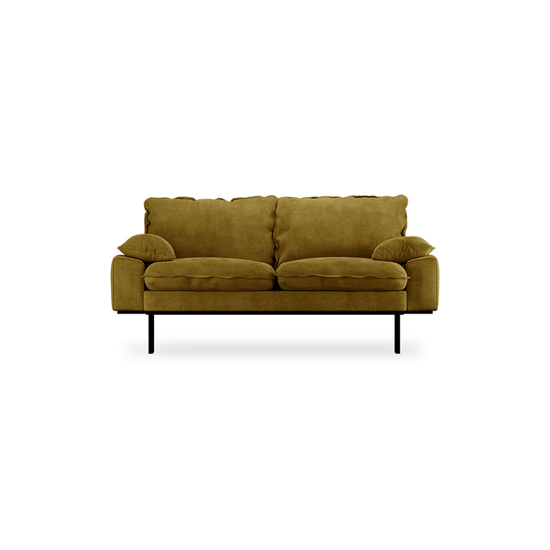 HKliving Velvet Olive Retro Sofa