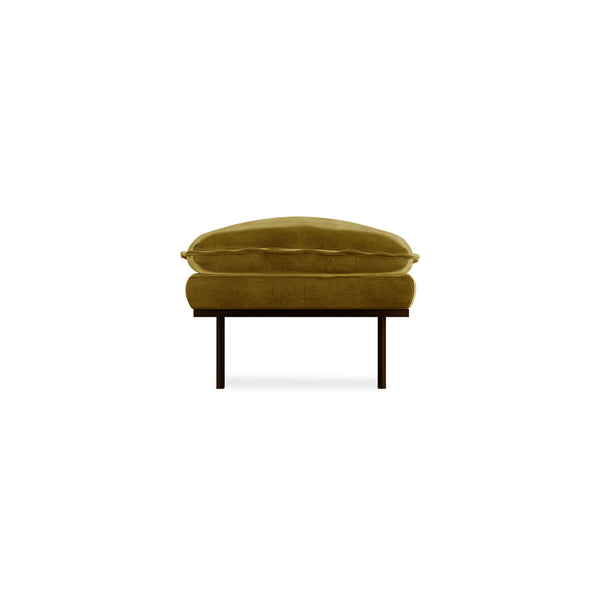 HKliving Olive Velvet Retro Hocker/ Footrest