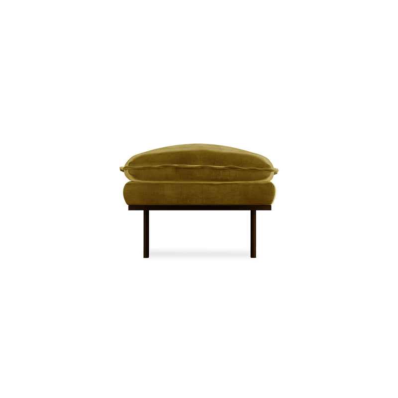 HKliving Olive Velvet Retro Hocker/ Footrest