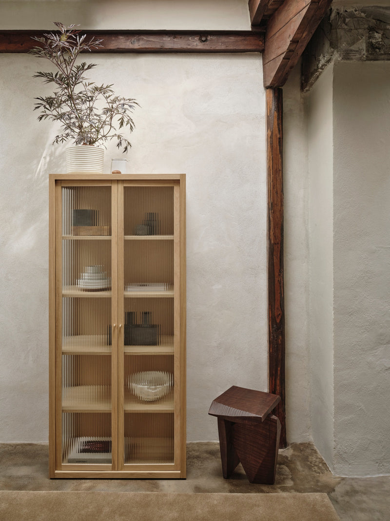 Reed Vitrine Storage in Natural Oak