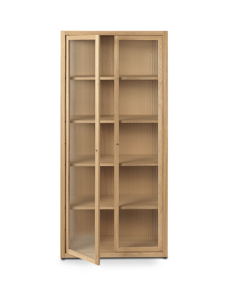 Reed Vitrine Storage in Natural Oak