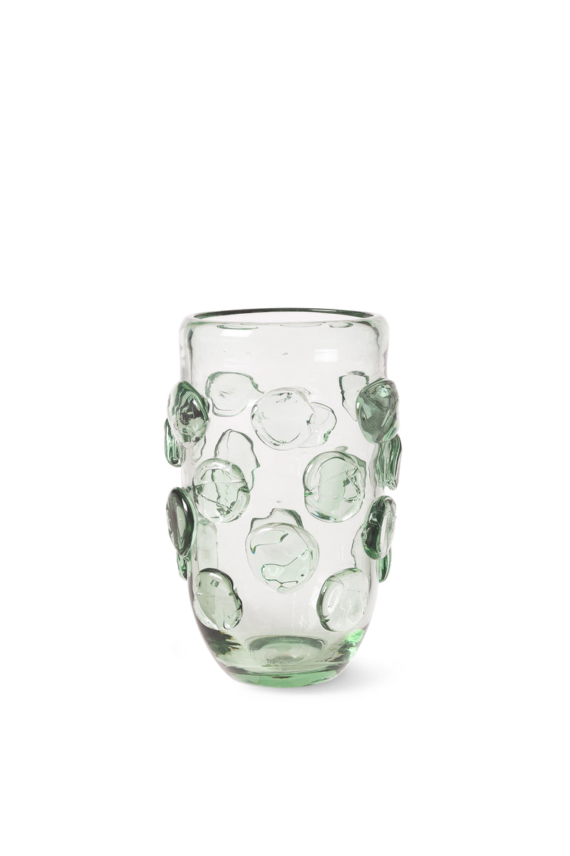 Lump Glass Green Vase