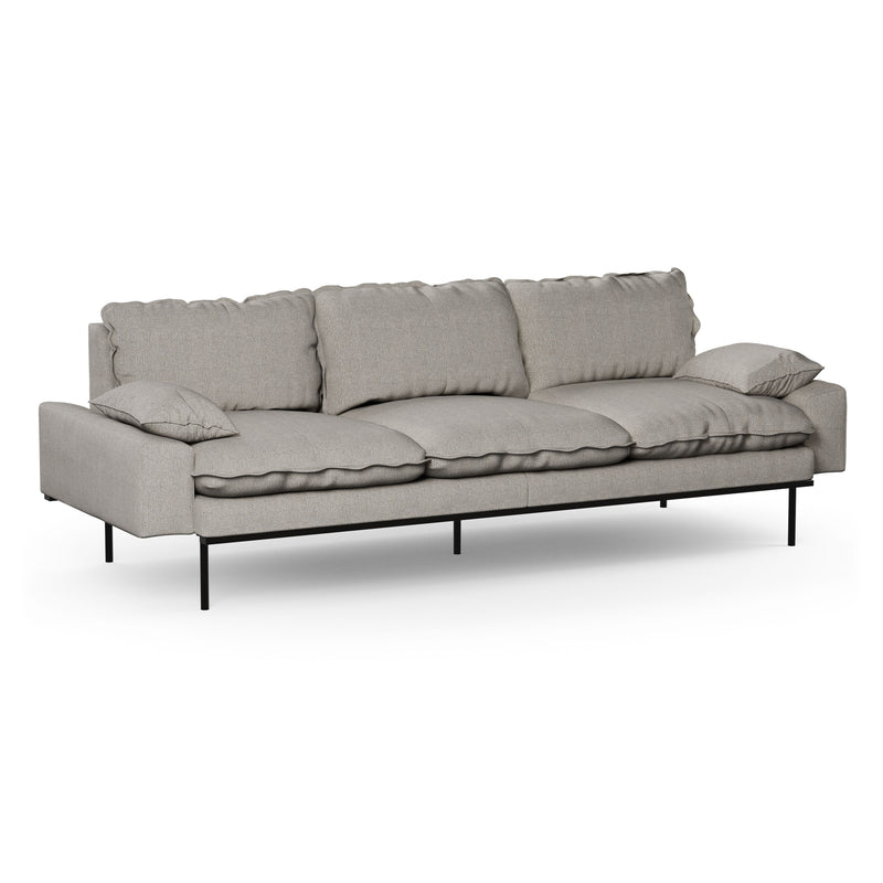 HKliving Sneak Light Grey Retro Sofa