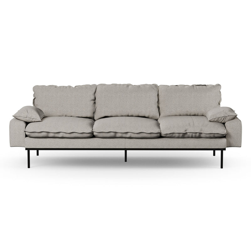 HKliving Sneak Light Grey Retro Sofa