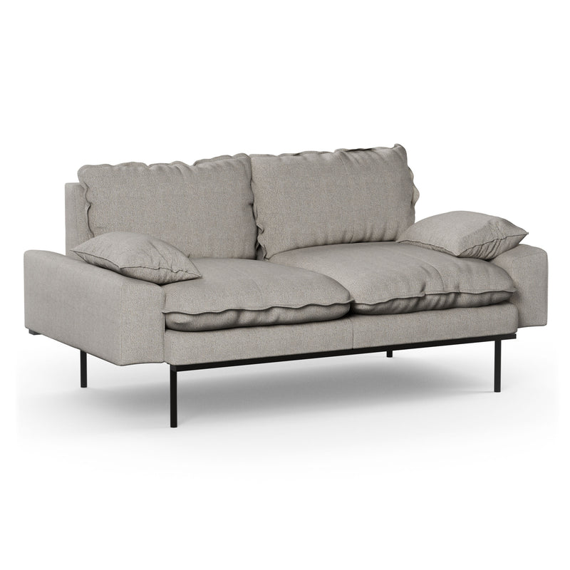 HKliving Sneak Light Grey Retro Sofa