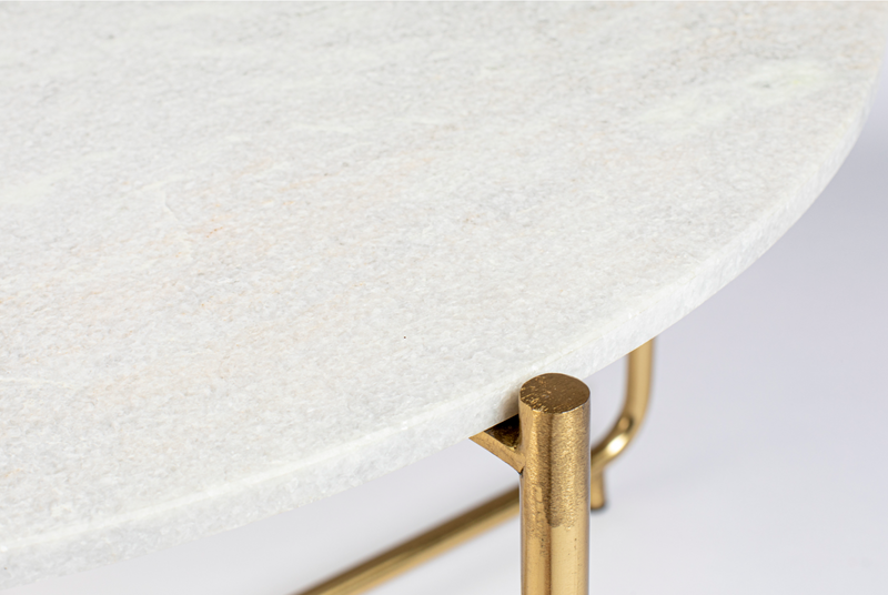 Marble + Brass Coffee Table